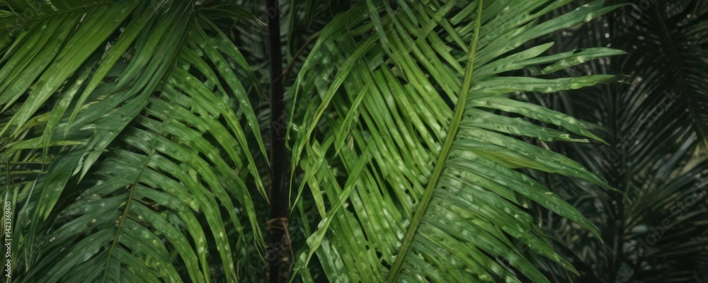 Intricate details of a vibrant green palm leaf, tropical texture , biology, flora, green Intricate details of a vibrant green palm leaf, tropical texture , biology, flora, green