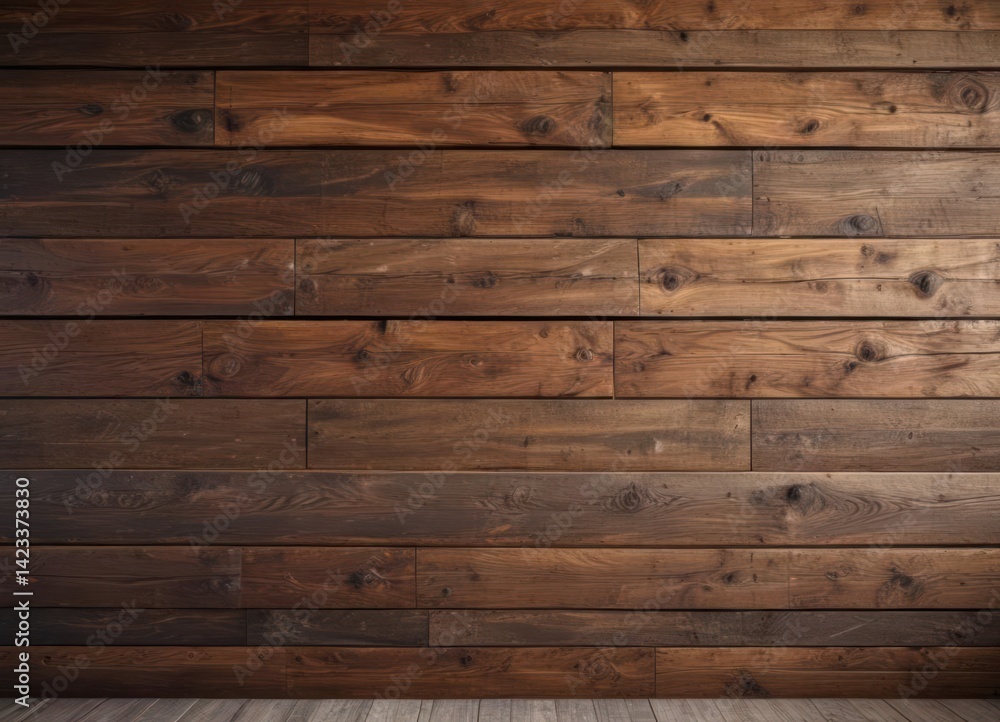 Naklejka premium Rustic reclaimed wood wall, rich texture, natural grain , shabby chic, interior background, decor