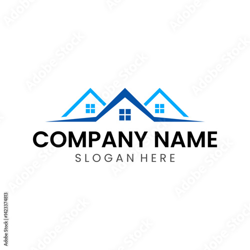 Luxury real estate housing development company logo