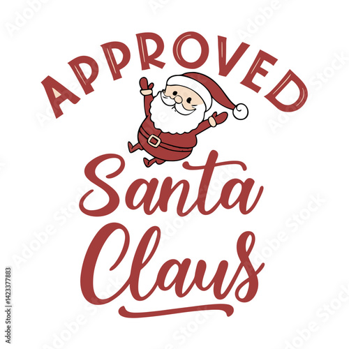 Santa Claus joyfully approved in festive design  