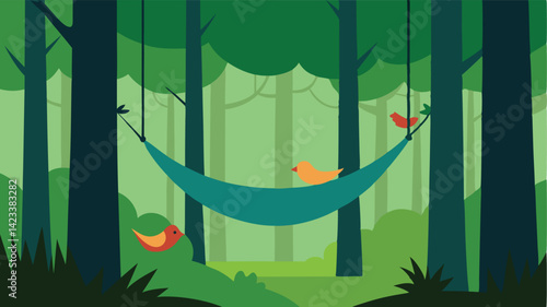 Hammock In The Woods With Birds Chirping