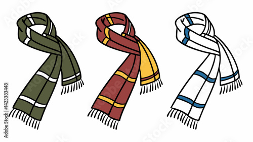 A vibrant set of scarves designed for both boys and girls, perfect for keeping cozy during chilly days. These scarves come in various colors and provide warmth and style