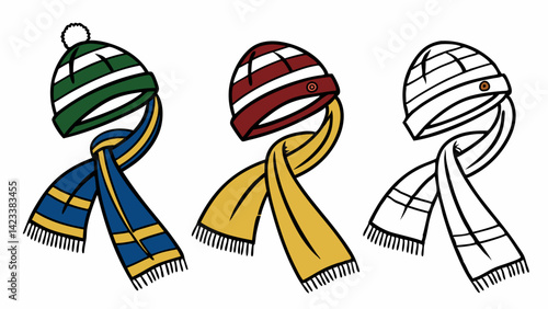 A vibrant collection of scarves designed for boys and girls, ideal for keeping warm during chilly weather. These colorful accessories add style and warmth for outdoor adventures