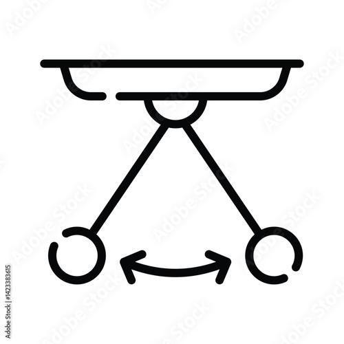 Pendulum balls icon creatively designed in outline style