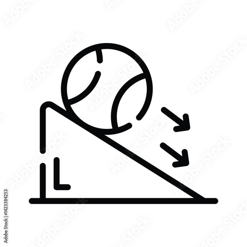 Slope experiment icon designed in linear style