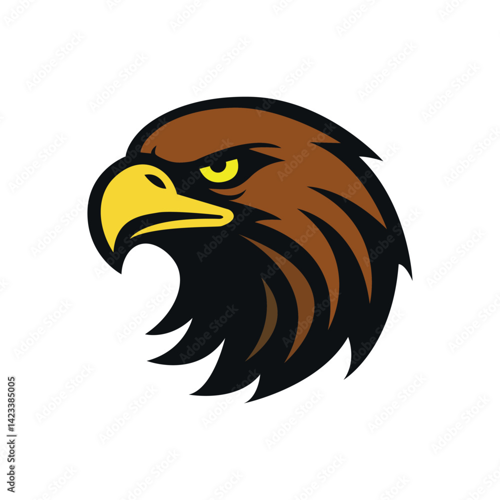 Fototapeta premium Colorful Eagle Head Logo – Vector Mascot Design