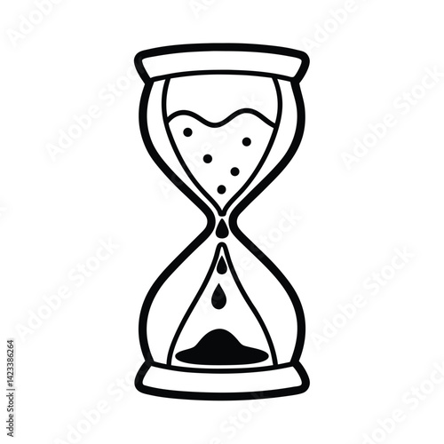 an hourglass filled with tears instead of sand