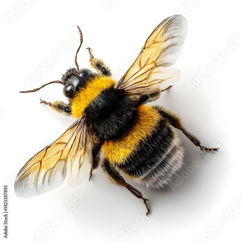 a stunning bumblebee is flying