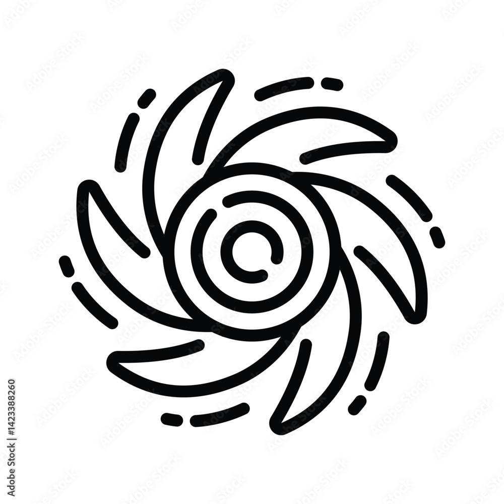 Get your hands on this amazing line icon of turbine Get your hands on this amazing line icon of turbine