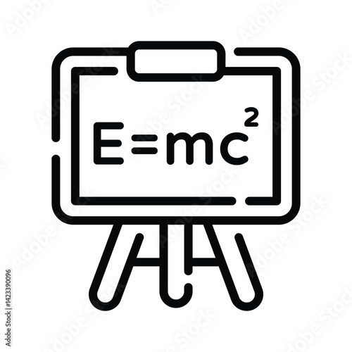 Have a look at this outline icon showing physics lecture