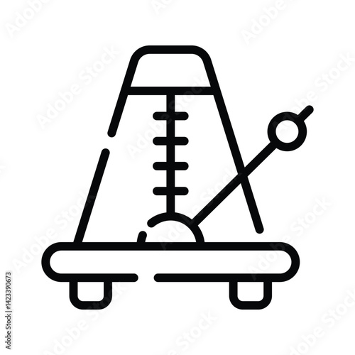 Metronome icon creatively designed in linear style