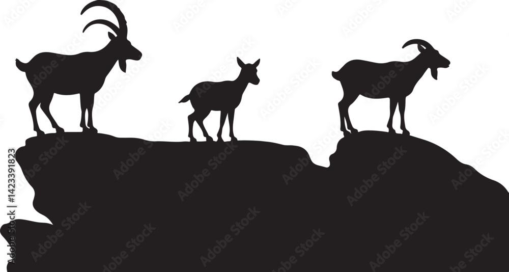 Fototapeta premium Graceful Antelope Silhouettes 