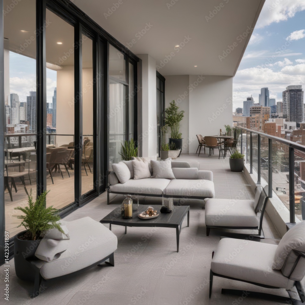 Fototapeta premium modern living room with modern furniture