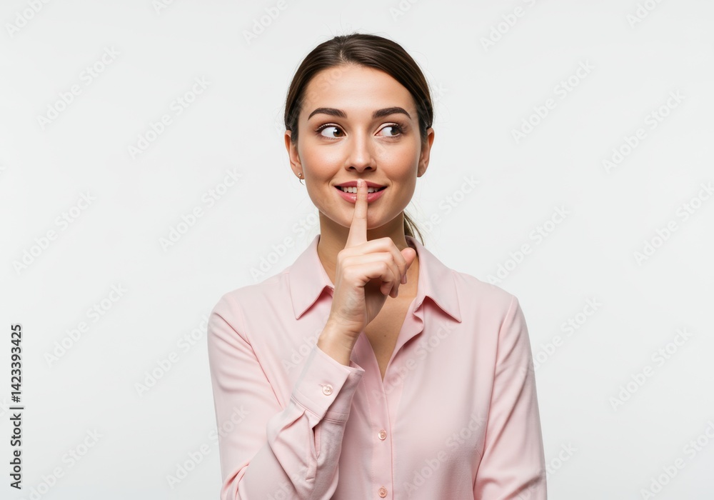 Businesswoman Making Shh Gesture — Confident Woman Asking for Silence Isolated on White Background
Businesswoman Making Shh Gesture — Confident Woman Asking for Silence Isolated on White Background