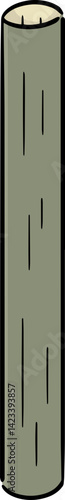 Illustration of bamboo straw
