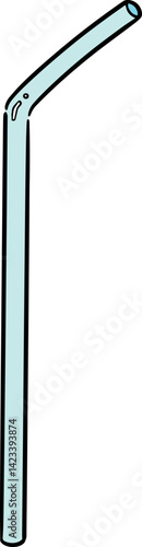 Illustration of glass straw
