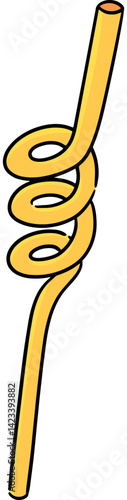Illustration of plastic straw
