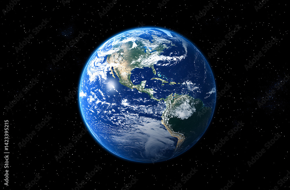 Realistic shot of Earth seen from space with city lights glowing in the background, representing global connectivity and sustainability. Realistic shot of Earth seen from space with city lights glowing in the background, representing global connectivity and sustainability.