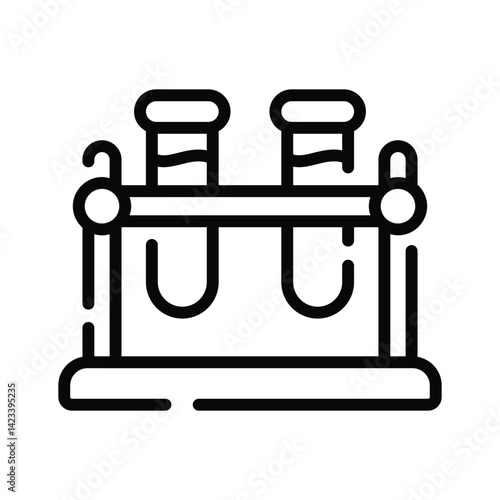 An editable outline style icon of lab stand