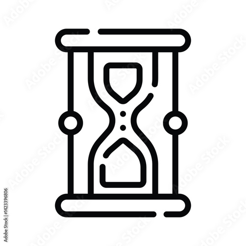 A well crafted outline style icon of sandglass