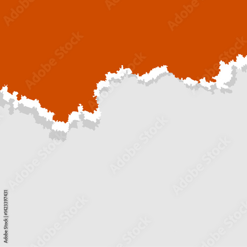 Dark yellow torn paper vector