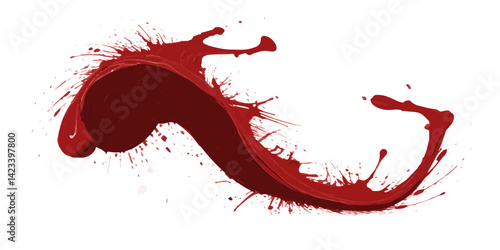 Abstract color wall painting brush stoke paint surface hand drawing texture isolated on white background.	