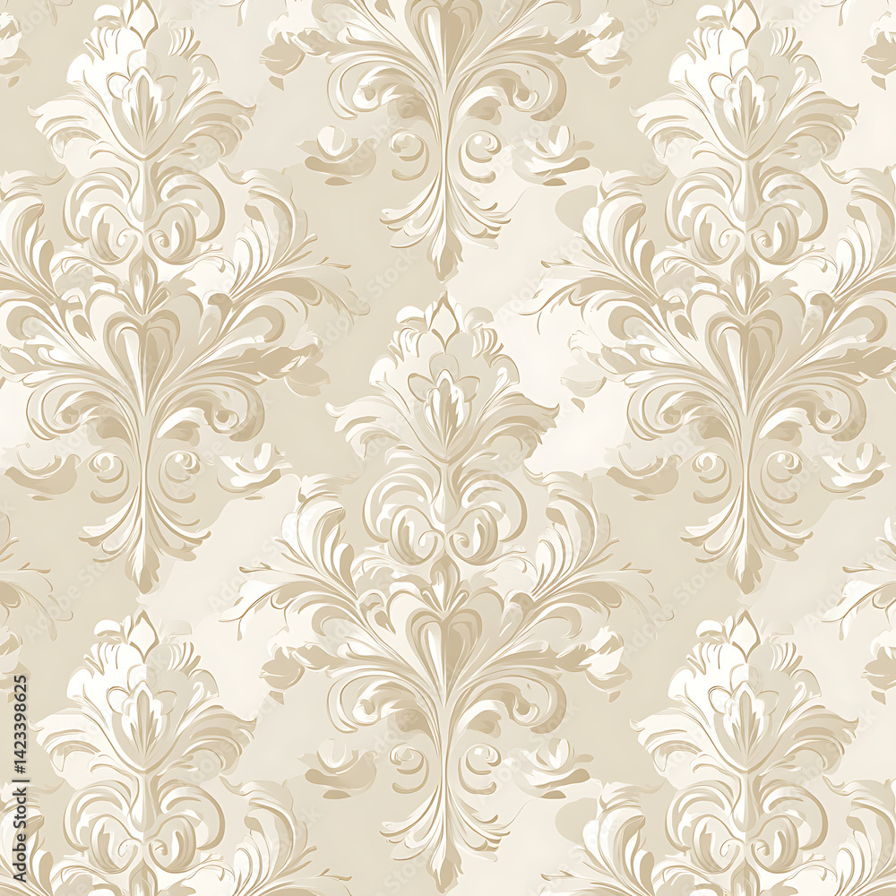 Randomized background, beige damask pattern, vector style. Randomized background, beige damask pattern, vector style.