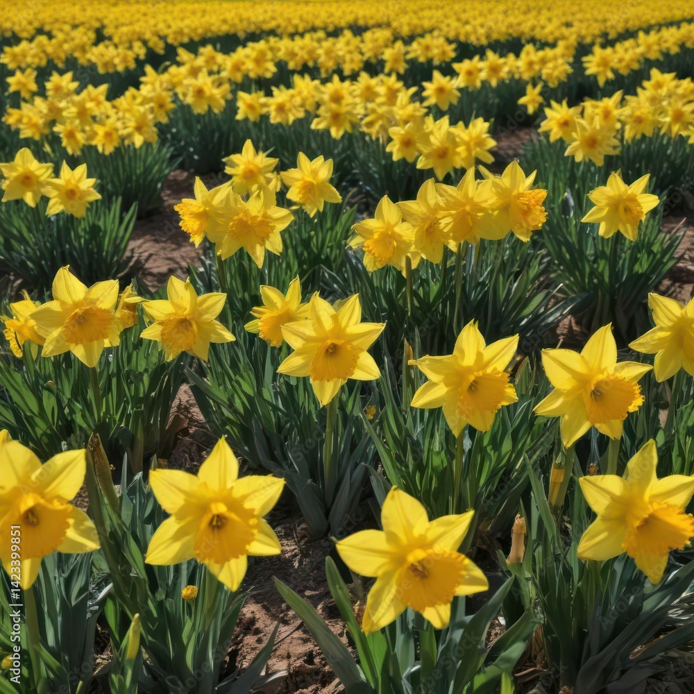 Fototapeta premium yellow daffodils in spring