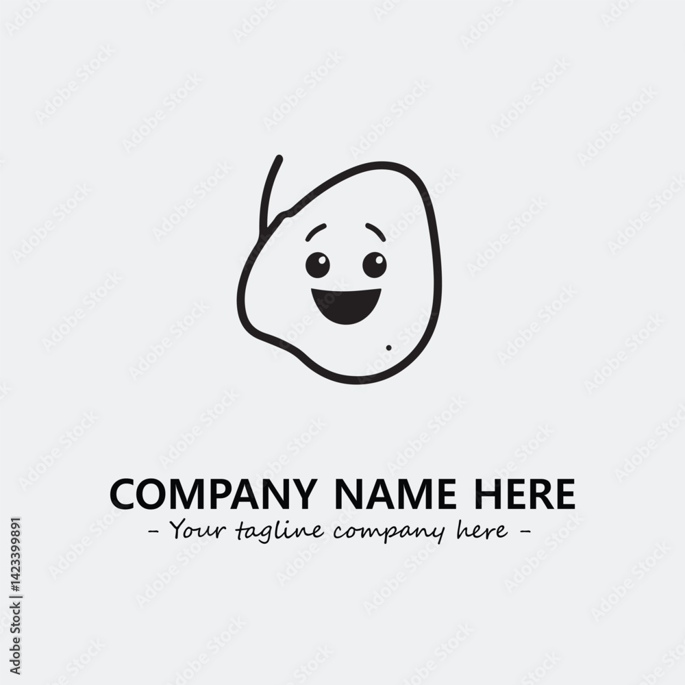 Egg cartoon illustration black and white for logo company vector image
Egg cartoon illustration black and white for logo company vector image