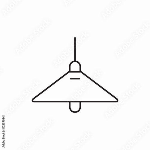Ceiling lamp light fixture icon vector sign