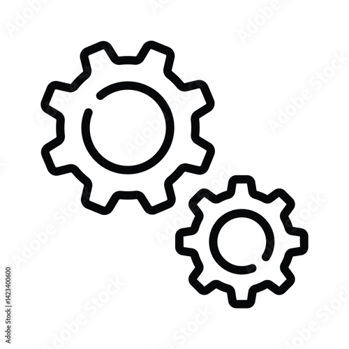 Here is a latest line style icon of mechanics concept