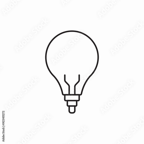 Light bulb idea bright icon vector sign