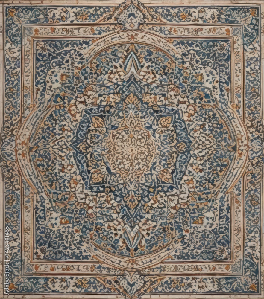 Geometric Moroccan tile pattern Flat outline design, intricate details , fabric, flat Geometric Moroccan tile pattern Flat outline design, intricate details , fabric, flat