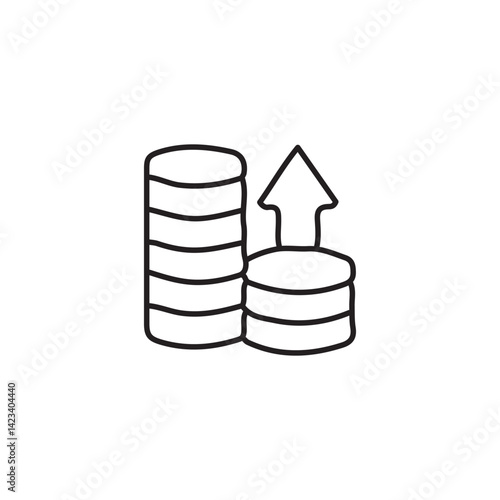 vector illustration of Benefits elements in one line style