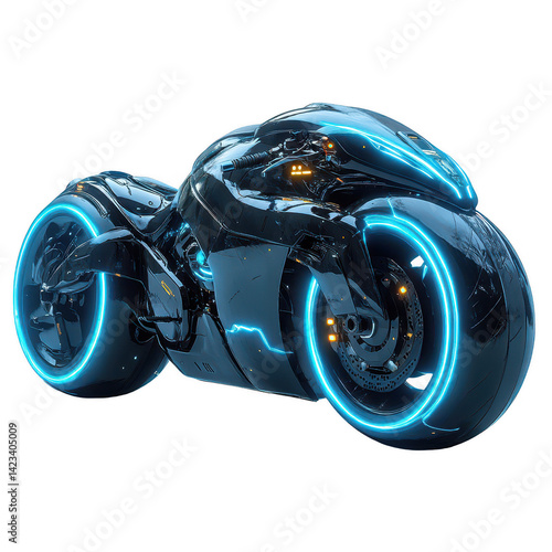 Buy futuristic motorcycle tron lightcycle concept vehicle design online on transparent background