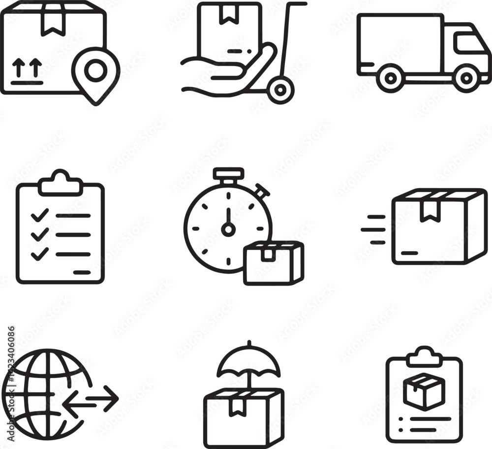 Set of delivery service icon Set of delivery service icon