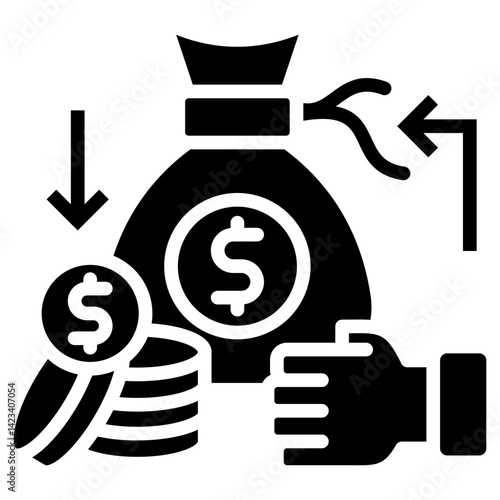 Passive Income glyph icon