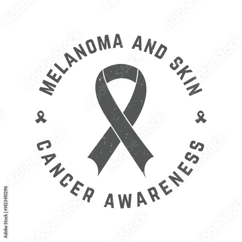 Melanoma and skin cancer awareness typography t shirt design. melanoma awareness. awareness ribbon.