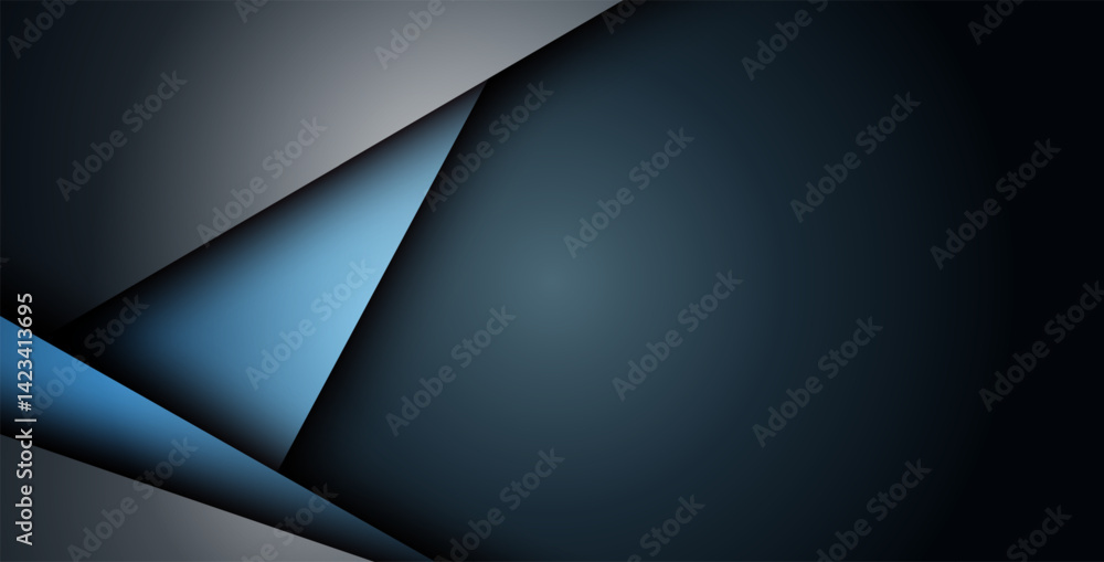 Abstract blue navy triangle overlap with text on dark blank space design modern luxury futuristic background vector illustration. eps10 vector Abstract blue navy triangle overlap with text on dark blank space design modern luxury futuristic background vector illustration. eps10 vector