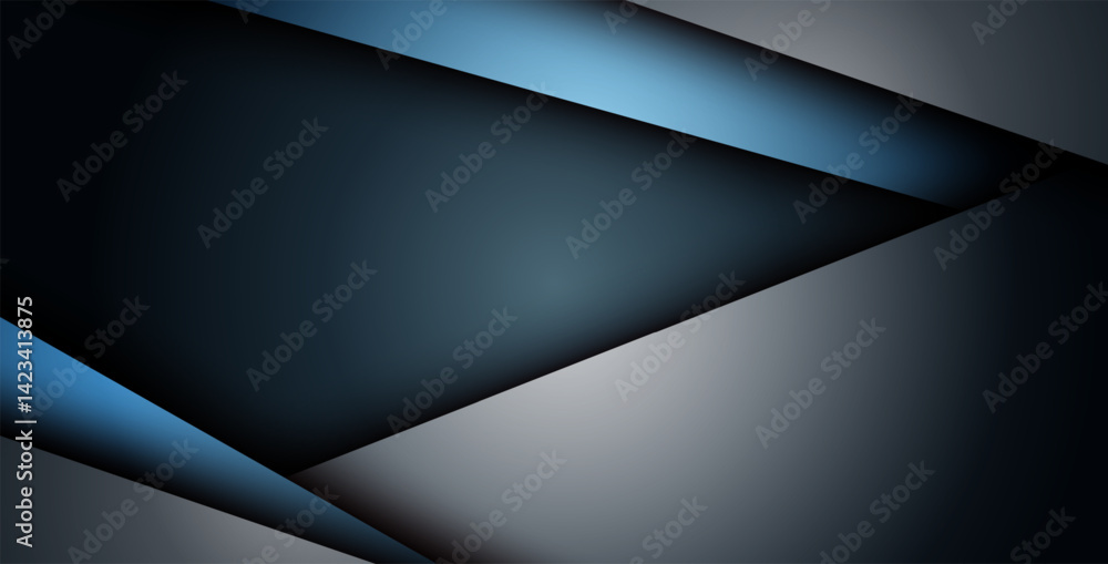 Abstract blue navy triangle overlap with text on dark blank space design modern luxury futuristic background vector illustration. eps10 vector Abstract blue navy triangle overlap with text on dark blank space design modern luxury futuristic background vector illustration. eps10 vector