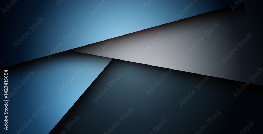 Abstract blue navy triangle overlap with text on dark blank space design modern luxury futuristic background vector illustration. eps10 vector Abstract blue navy triangle overlap with text on dark blank space design modern luxury futuristic background vector illustration. eps10 vector