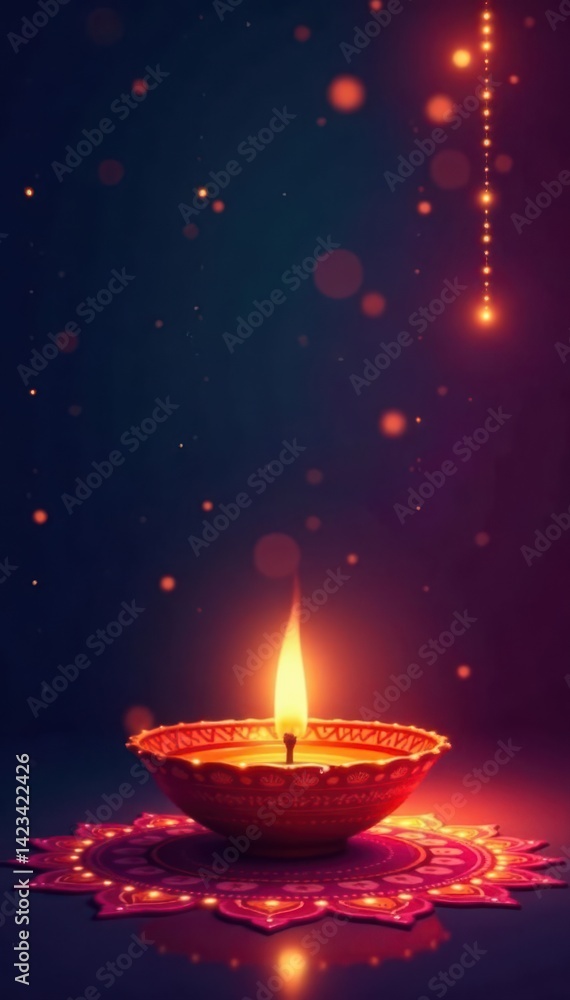 Shiny Diwali background, rangoli, diya lamps Vector illustration , festival, orange, celebration Shiny Diwali background, rangoli, diya lamps Vector illustration , festival, orange, celebration