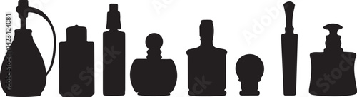 Perfume bottle vector silhouette

