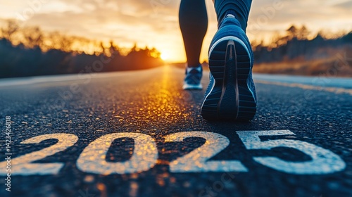 Wallpaper Mural Athlete walking on the road towards the year 2025 Torontodigital.ca