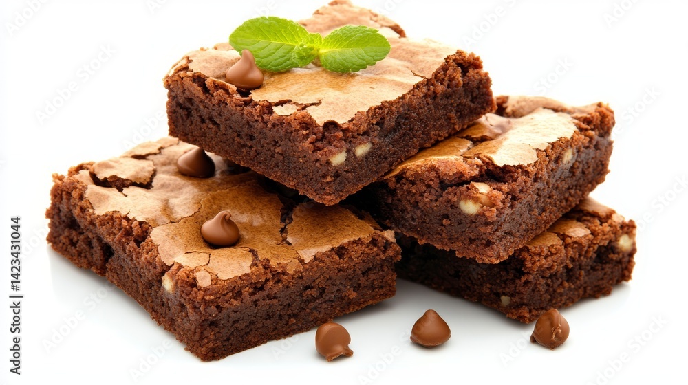 A decadent stack of homemade brownies, irresistible chocolate treats for every occasion A decadent stack of homemade brownies, irresistible chocolate treats for every occasion