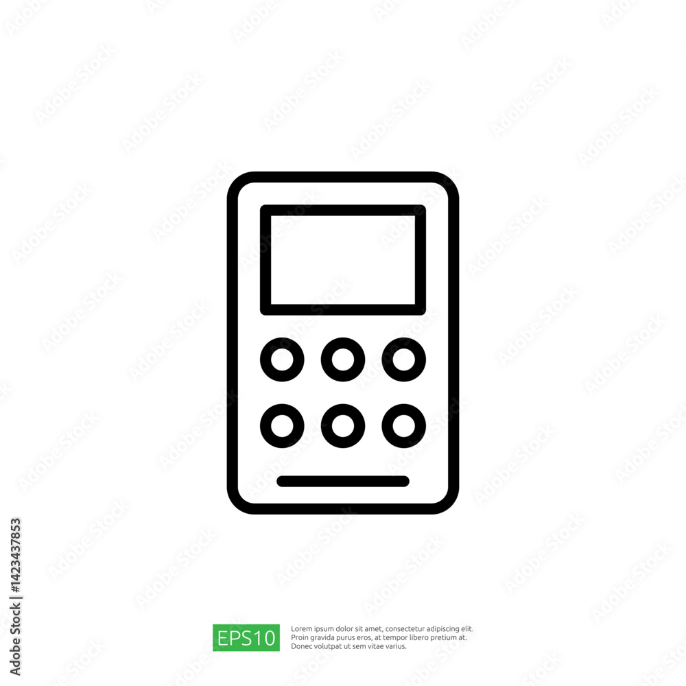 Minimalist Icon of a Calculator Representing Education and Science Concepts in a Contemporary Digital Environment Minimalist Icon of a Calculator Representing Education and Science Concepts in a Contemporary Digital Environment