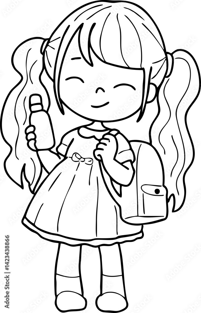 Cute cartoon, children, school age, illustration, hand drawn Cute cartoon, children, school age, illustration, hand drawn