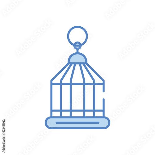 Bird Cage vector icon stock illustration