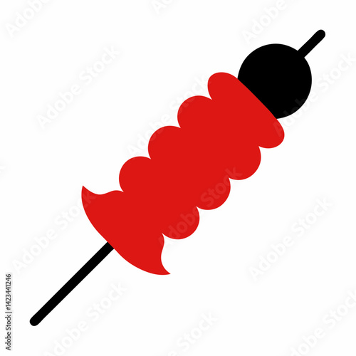 Shish Kabob silhouette vector illustration