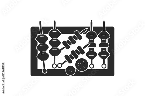 Shish Kabob silhouette vector illustration